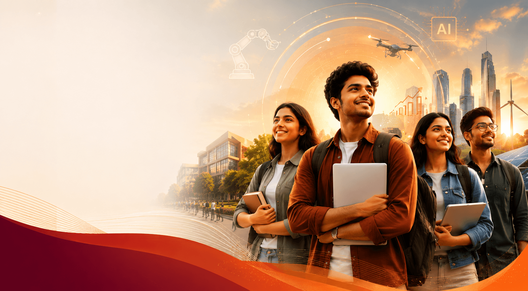 Young learners of the Bharat Bhagya Vidhata AI / ML Internship