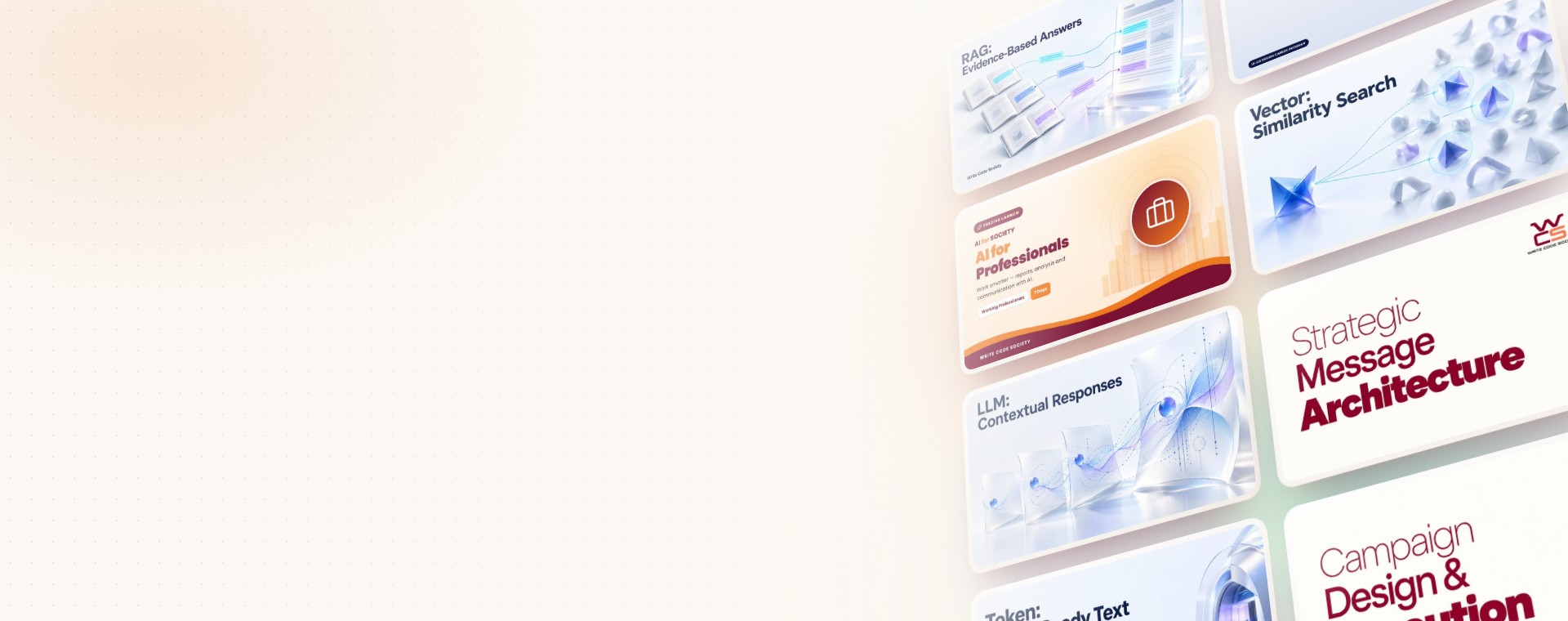 Write Code Society AI courses — Generative AI, UI/UX, AI Media and Publicity course covers